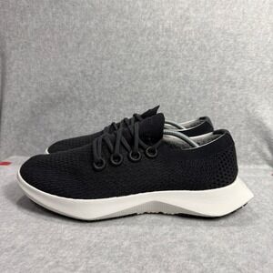 Allbirds Tree Dasher 2 Mens Shoes Size 9.5 Black & White Knit Running Sneakers